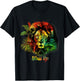 Rasta Reggae Lion Of Judah Pride Jamaican Music Headphones T-Shirt - T-Shirt | Black