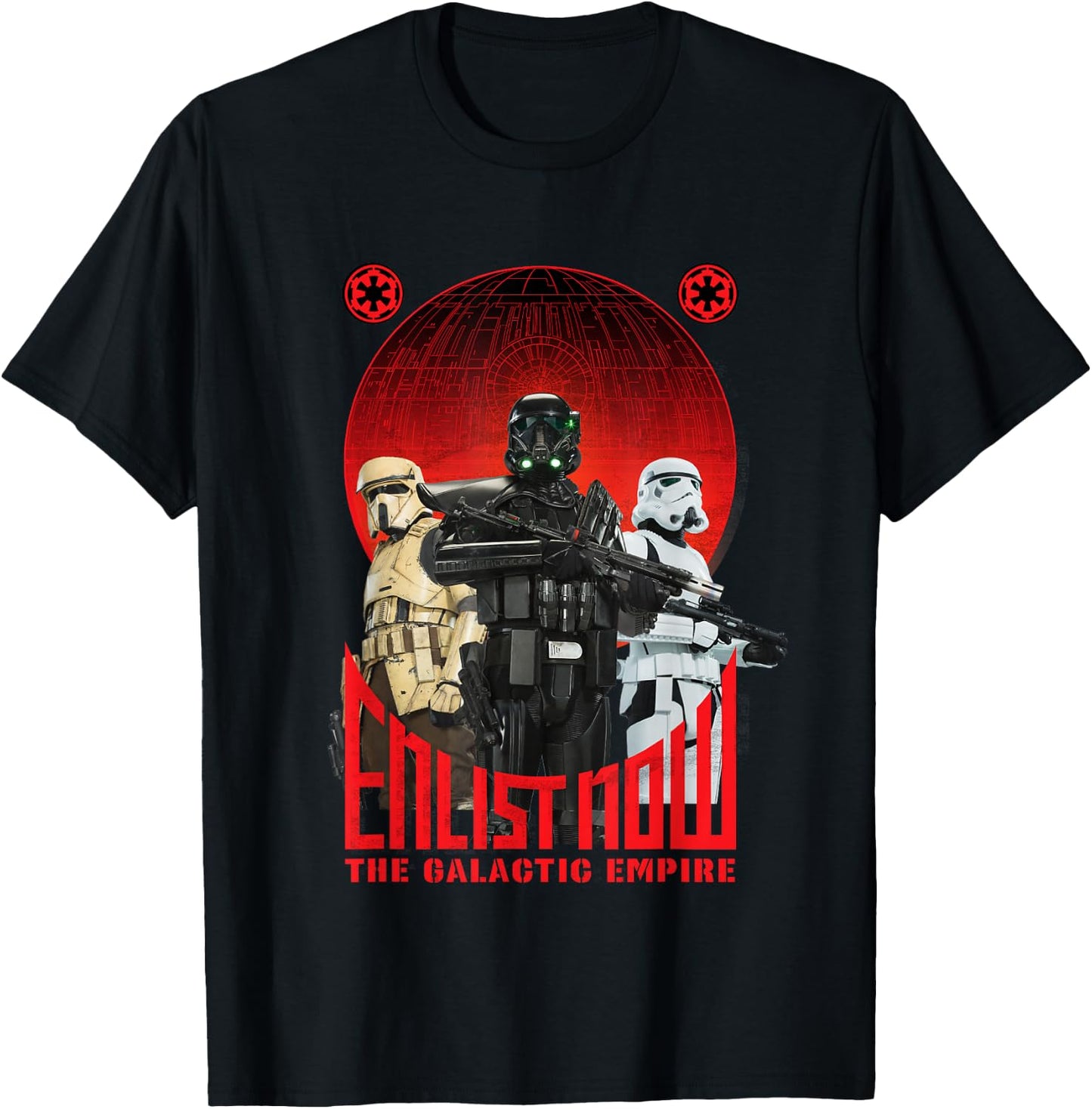 Star Wars Rogue One Enlist Now Galactic Empire Propaganda T-Shirt - T-Shirt | Black