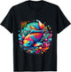 Japanese Koi Fish Shirt Colorful Sakura Flower Koi Carp Fish T-Shirt - T-Shirt | Black