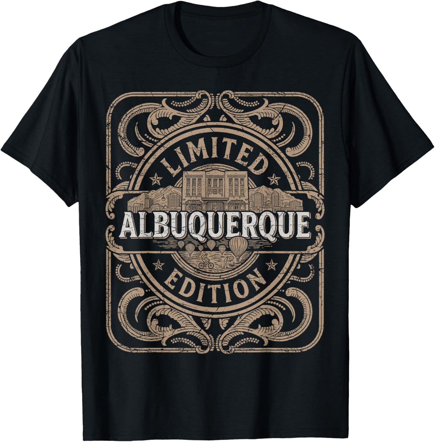 Albuquerque Vintage Albuquerque New Mexico T-Shirt - T-Shirt | Black