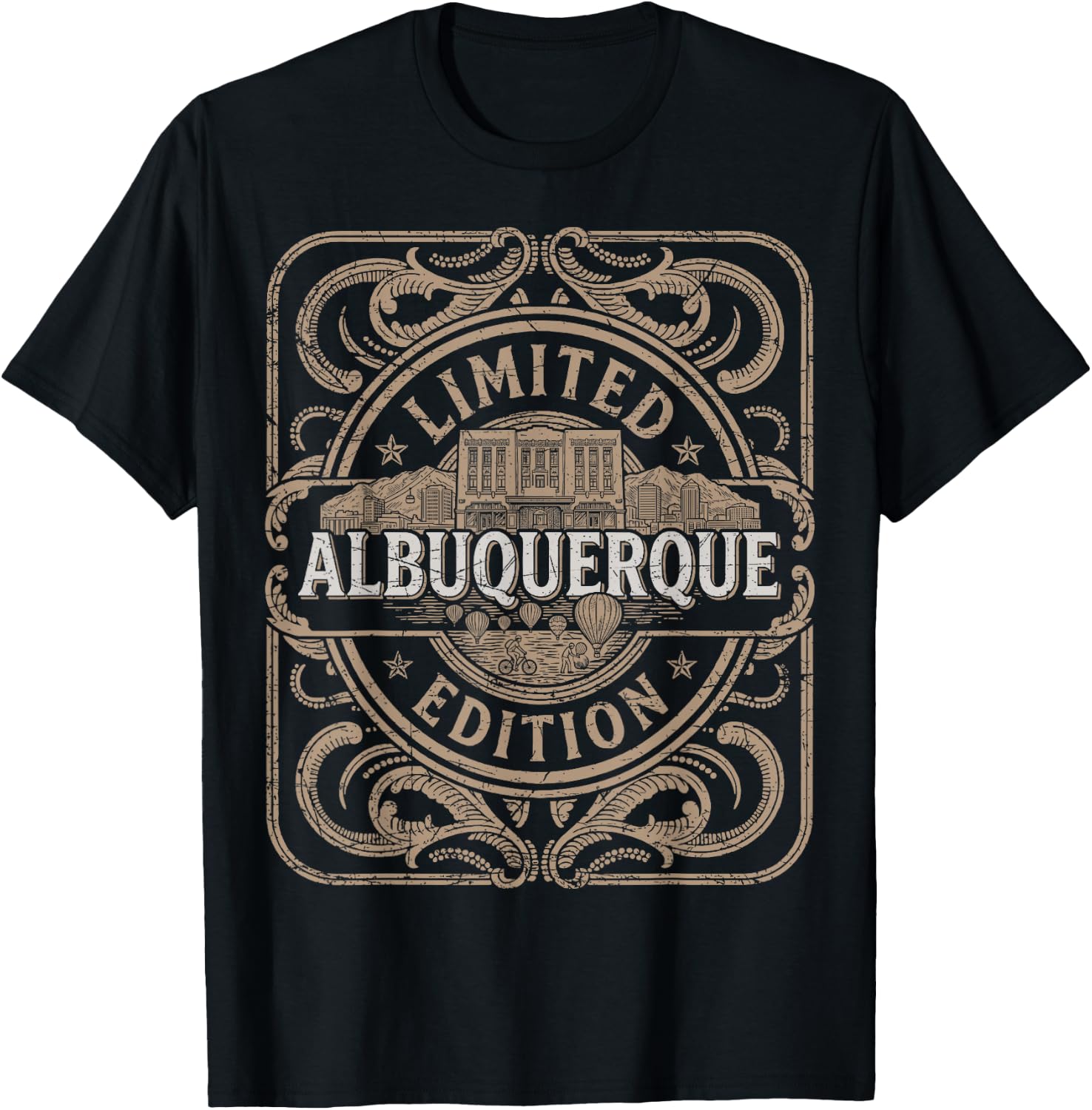 Albuquerque Vintage Albuquerque New Mexico T-Shirt - T-Shirt | Black