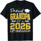 Proud Grandpa of A Class of 2026 Graduate Senior Grad Family T-Shirt - T-Shirt | Black
