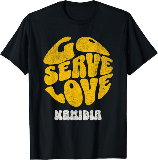 Go Serve Love Namibia Africa Mission Trip Team Project T-Shirt - T-Shirt | Black