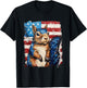 Squirrel USA Flag T-Shirt - T-Shirt | Black