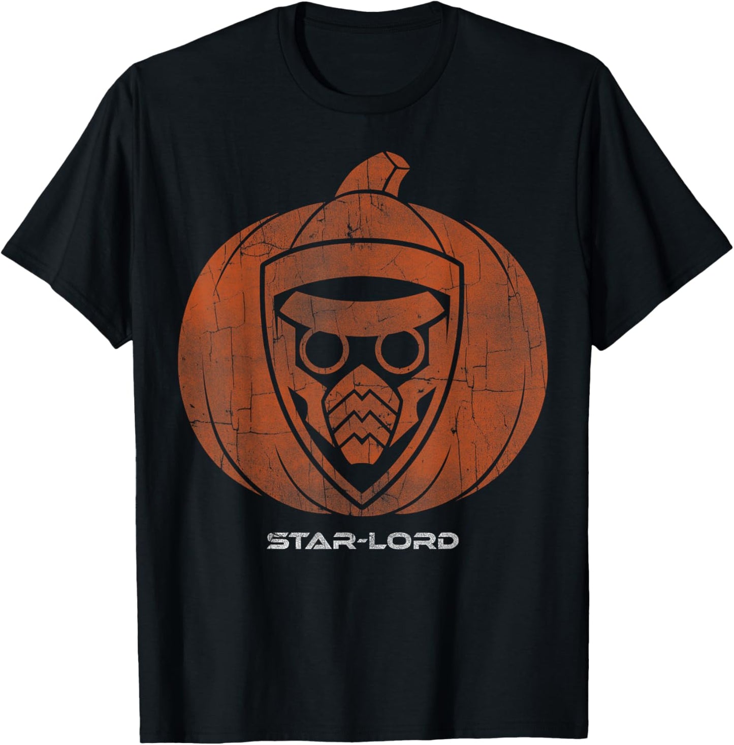 Marvel Guardians Star-Lord Pumpkin Halloween T-Shirt - T-Shirt | Black
