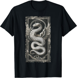 Vintage Retro Y2K Hip Hop Snake Urban Streetwear Snake T-Shirt - T-Shirt | Black