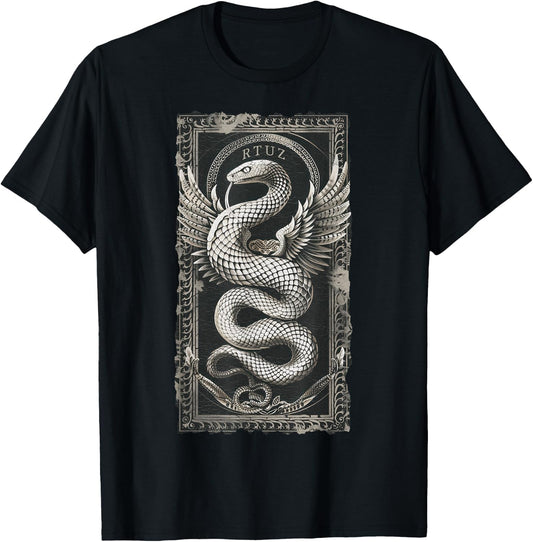 Vintage Retro Y2K Hip Hop Snake Urban Streetwear Snake T-Shirt - T-Shirt | Black