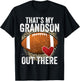 That's My Grandson Out There Football Grandma Grandpa T-Shirt - T-Shirt | Black
