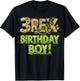 Three Rex 3rd Birthday Third Dinosaur 3 Year Old Birday Boy T-Shirt - T-Shirt | Black