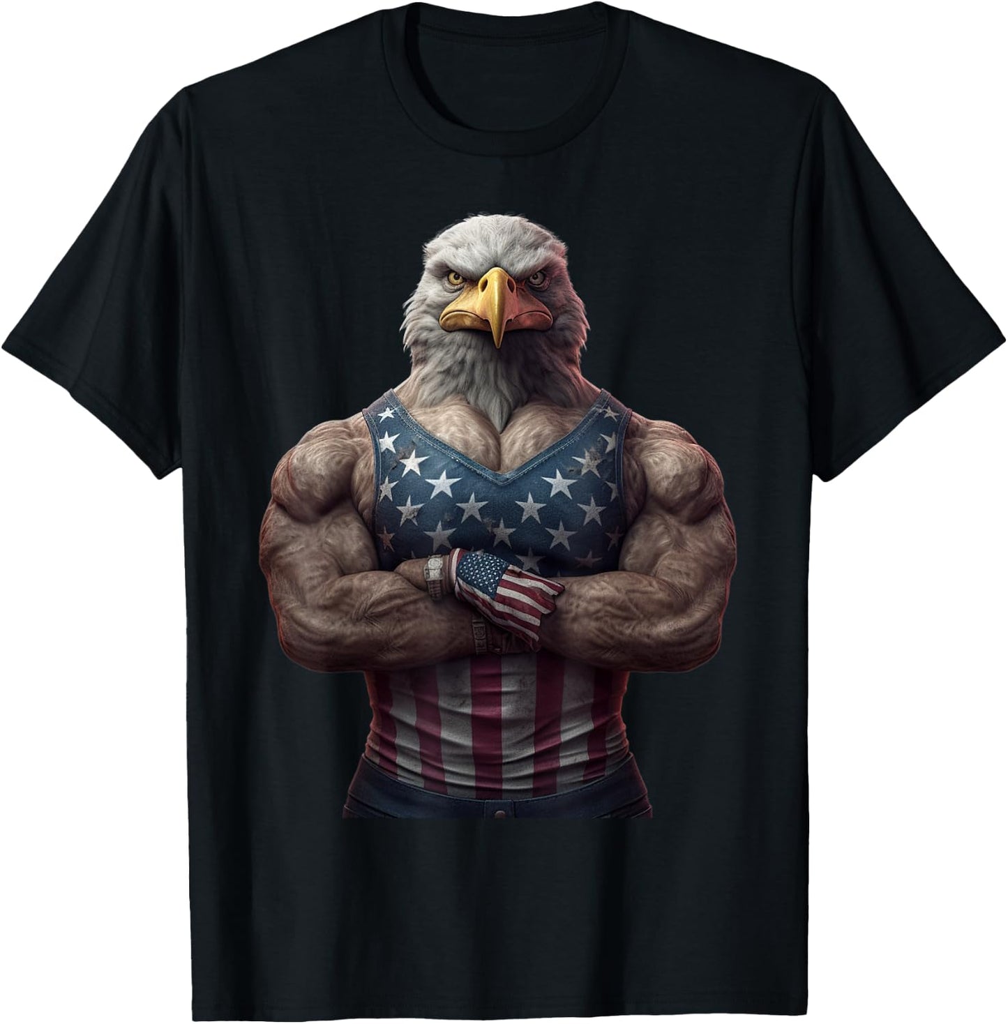 Buff American Eagle USA T-Shirt - T-Shirt | Black