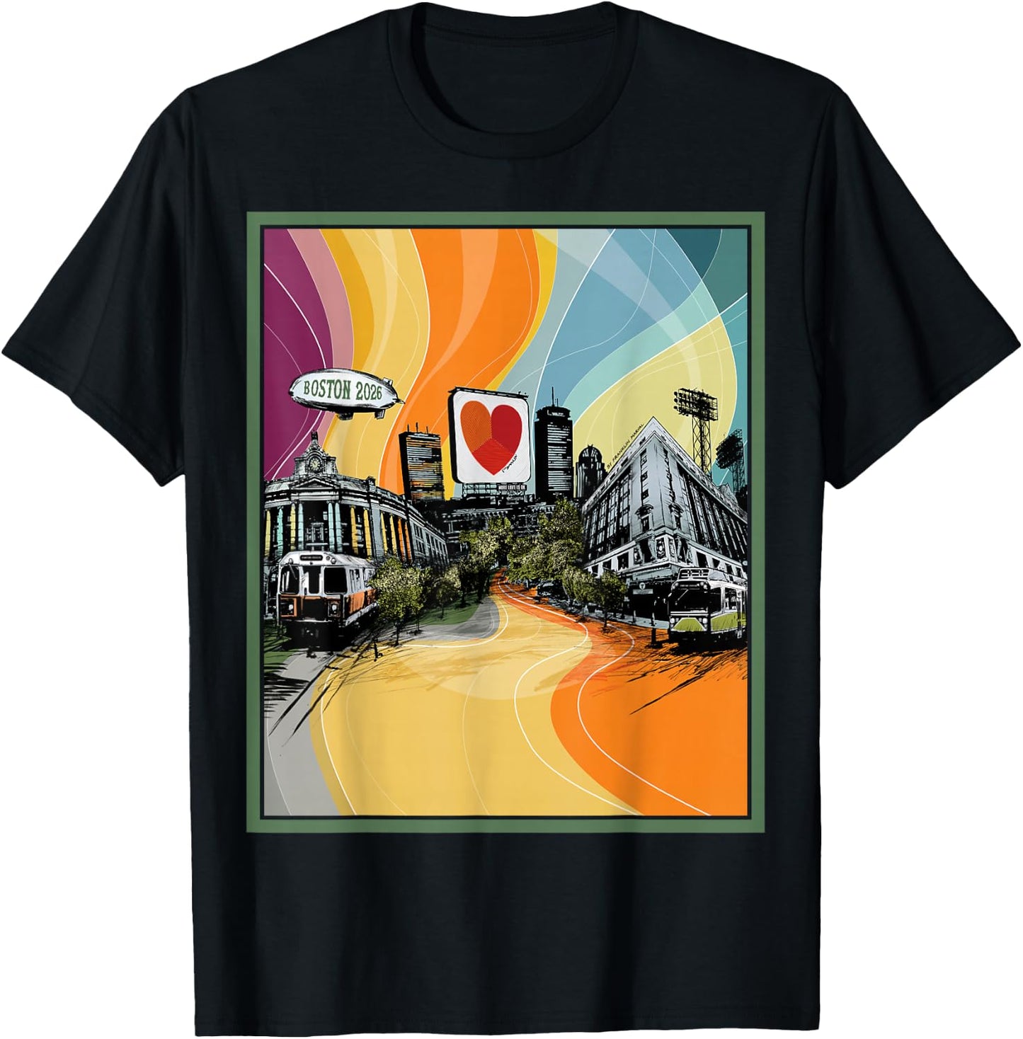 The Heart Sign, Boston 2026 T-Shirt - T-Shirt | Black