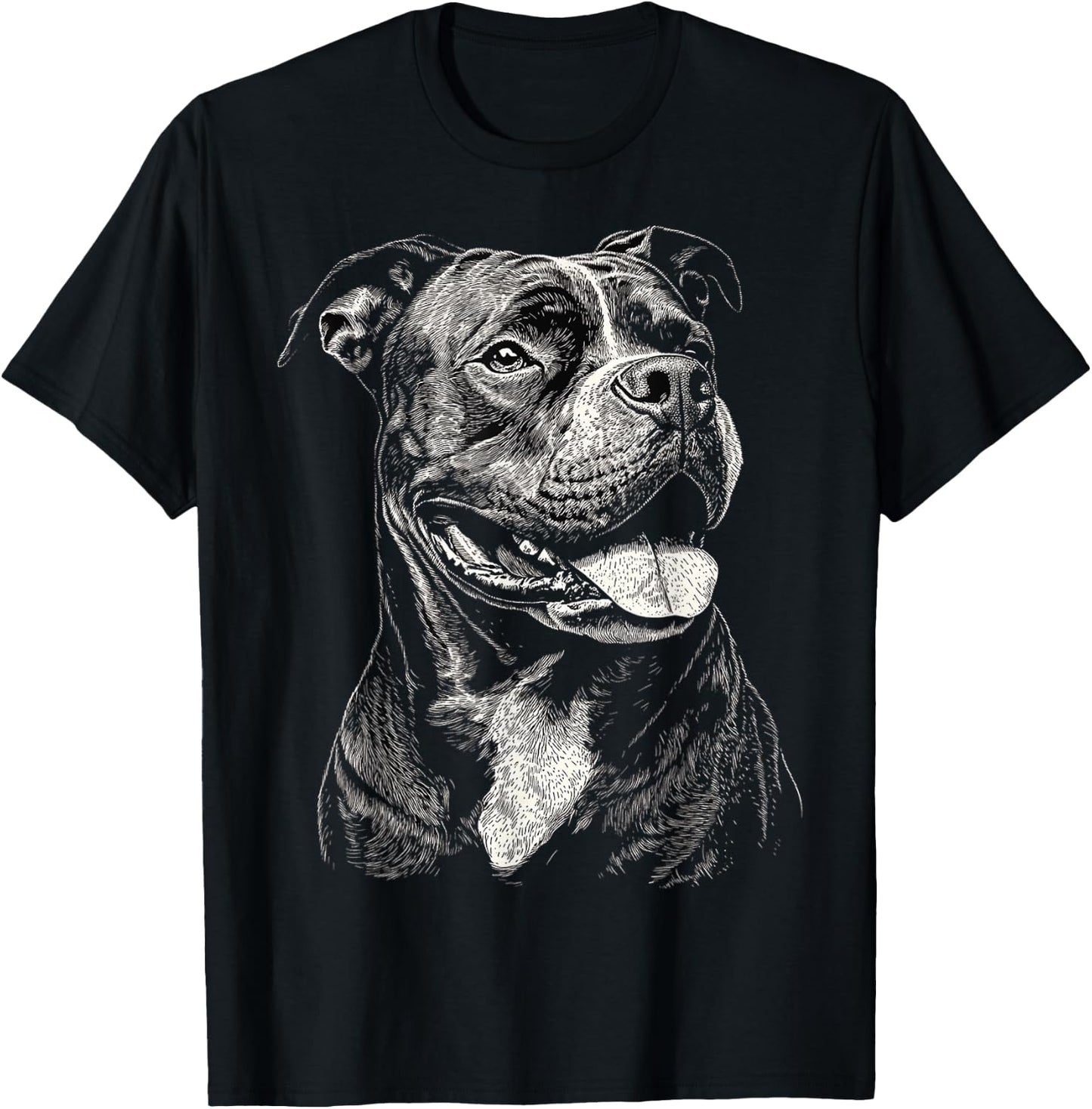 American Bully Dog Graphic Pet Art American Bully , Black, S T-Shirt - T-Shirt | Black