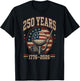 250th Anniversary 250 USA America Golf 1776 2026 Patriotic T-Shirt - T-Shirt | Black