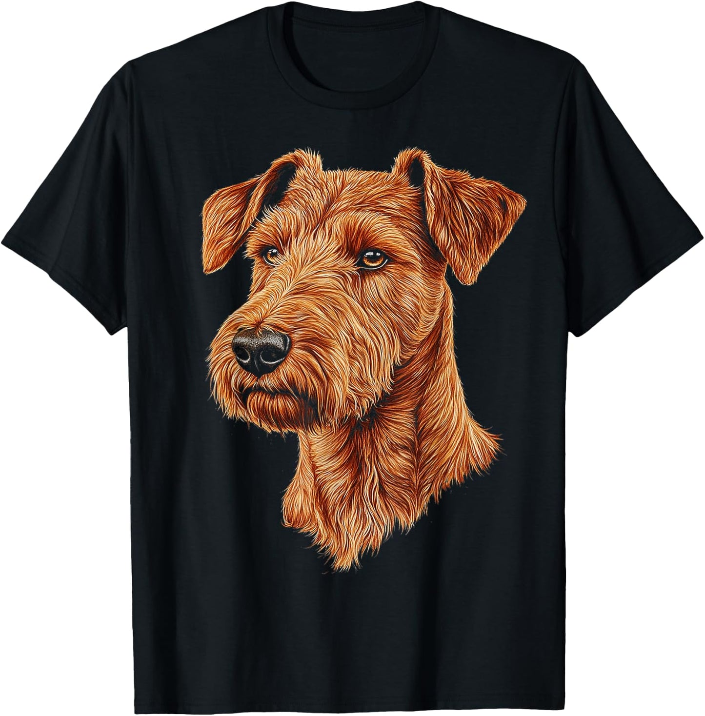 Irish Terrier Dog Graphic Pet Art Irish Terrier T-Shirt - T-Shirt | Black
