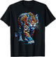 Polygon Art Jaguar Jaguars Zoo T-Shirt - T-Shirt | Black