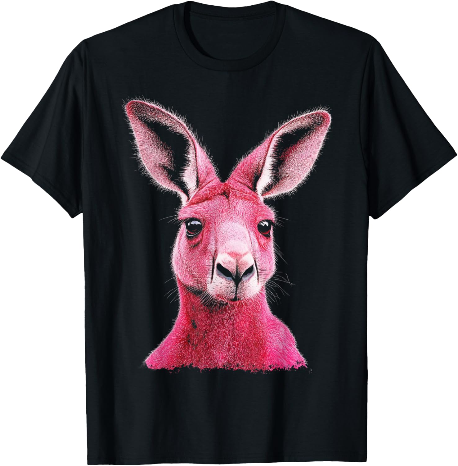 Kangaroo Pink T-Shirt - T-Shirt | Black