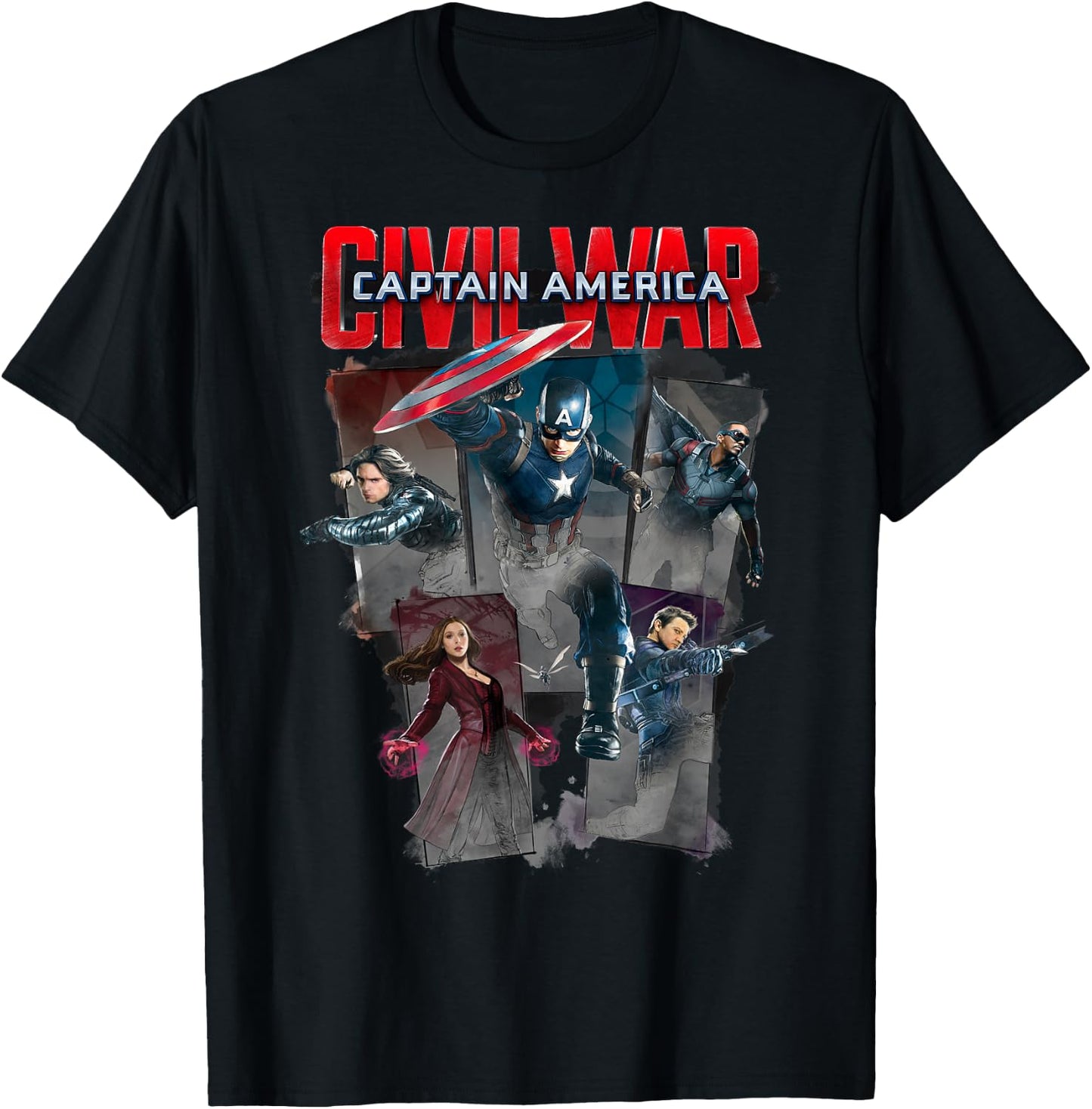 Marvel Captain America Civil War Group Shot T-Shirt - T-Shirt | Black