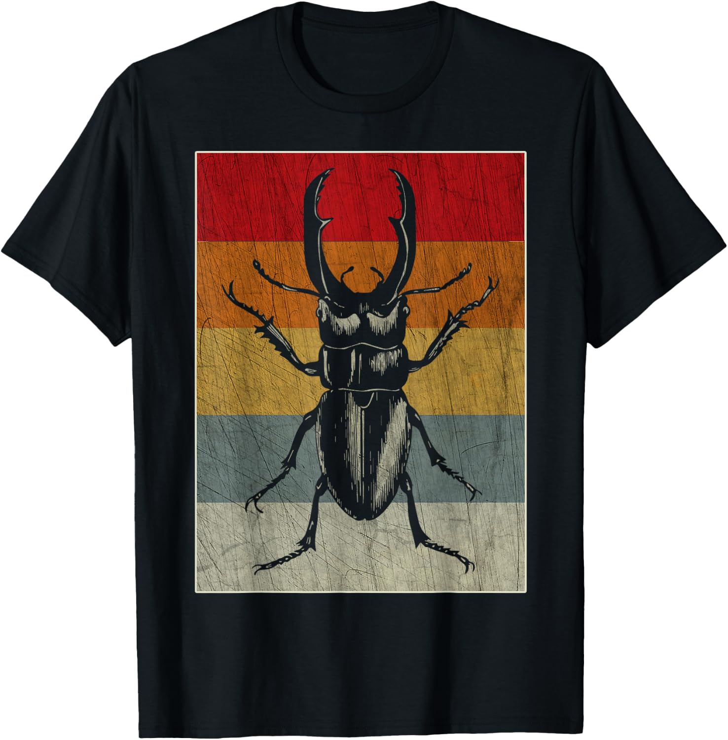 Retro Bug Insect T Shirt - Cool Vintage Style Gift T-Shirt - T-Shirt | Black