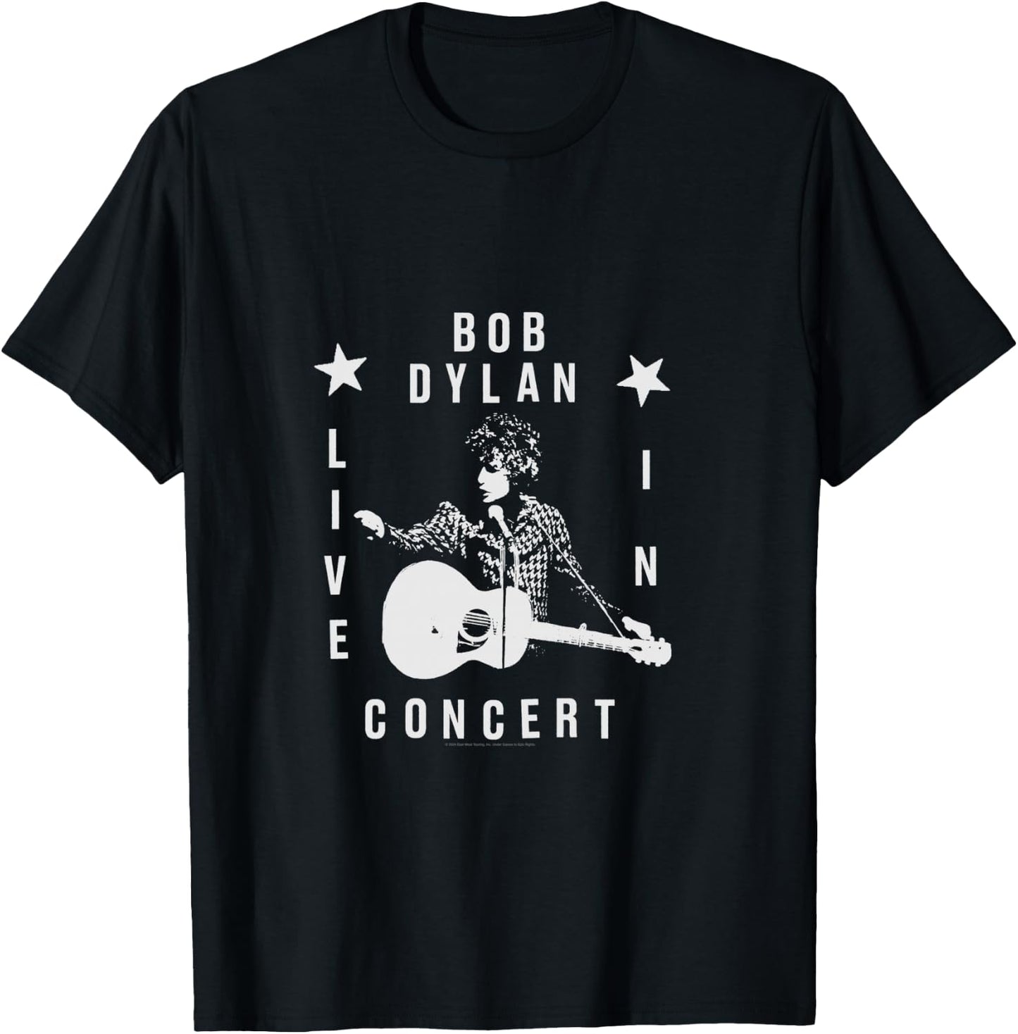 Bob Dylan Live In Concert , Black, S T-Shirt - T-Shirt | Black