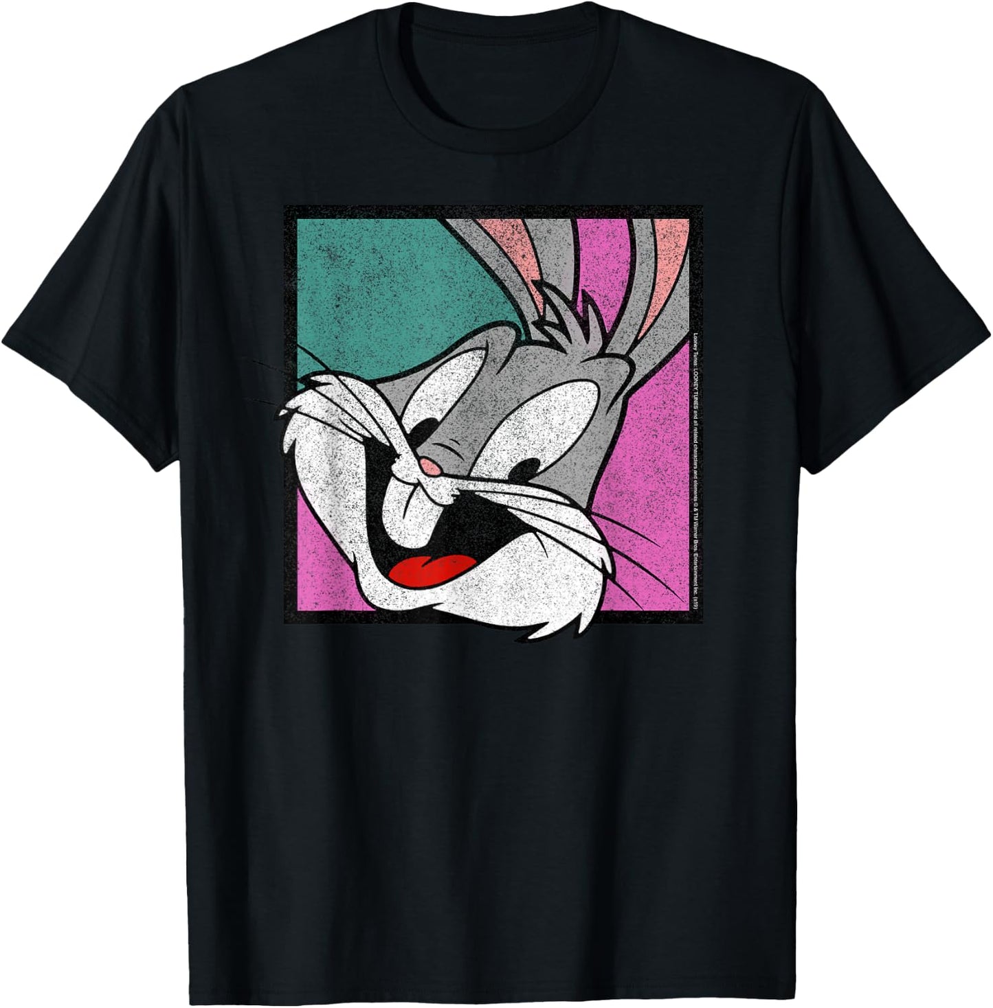 Looney Tunes Bugs Bunny Big Face Box Up T-Shirt - T-Shirt | Black