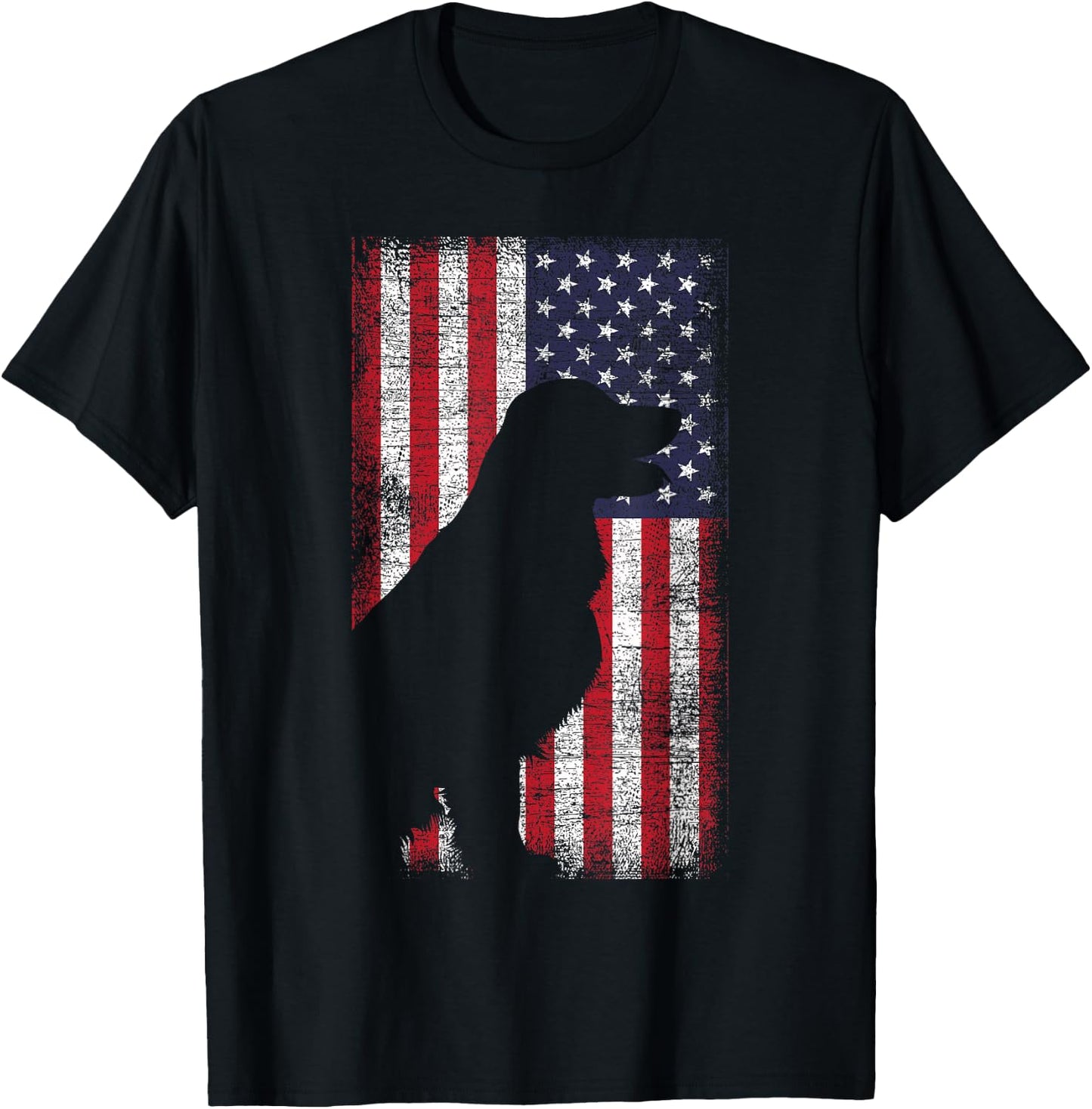 USA Labrador Flag T-Shirt - T-Shirt | Black