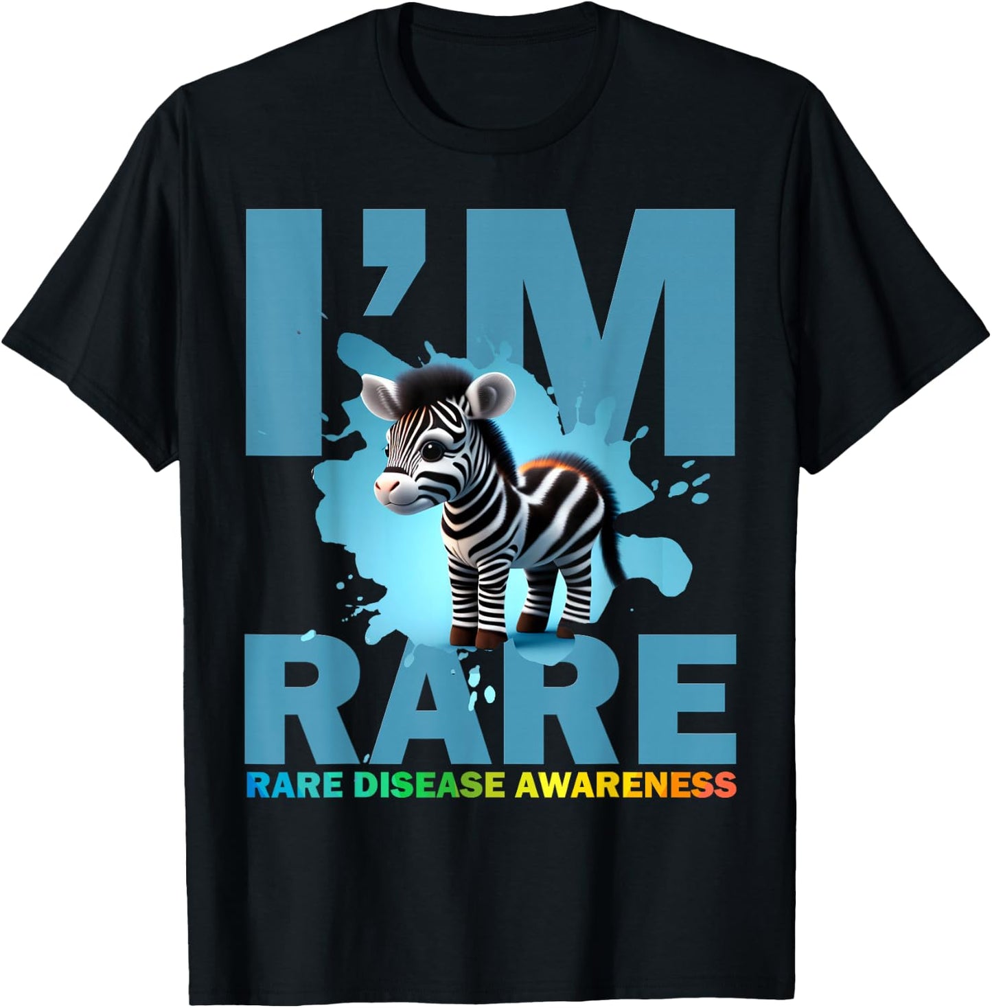 I'm Rare, cute zebra for Rare disease awareness T-Shirt - T-Shirt | Black