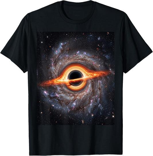 Black Hole Gravitational Lensing Accretion Disk Concept T-Shirt - T-Shirt | Black