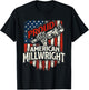 Proud American Millwright - USA Flag Machinist Machinery T-Shirt - T-Shirt | Black