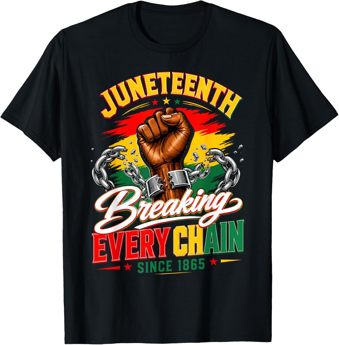 Juneteenth Breaking Every Chain Since 1865 Freedom Men Kids T-Shirt - T-Shirt | Black