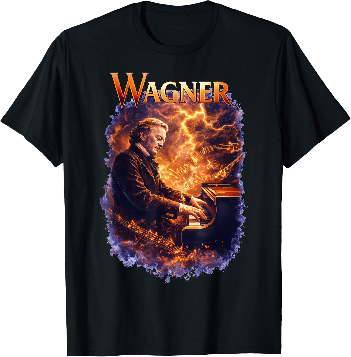 Richard Wagner Komponist T-Shirt - T-Shirt | Black