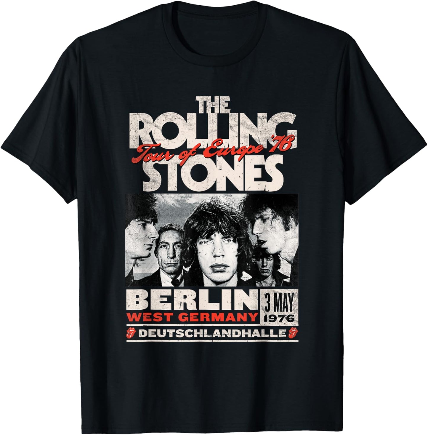 The Rolling Stones Berlin 76 T-Shirt - T-Shirt | Black