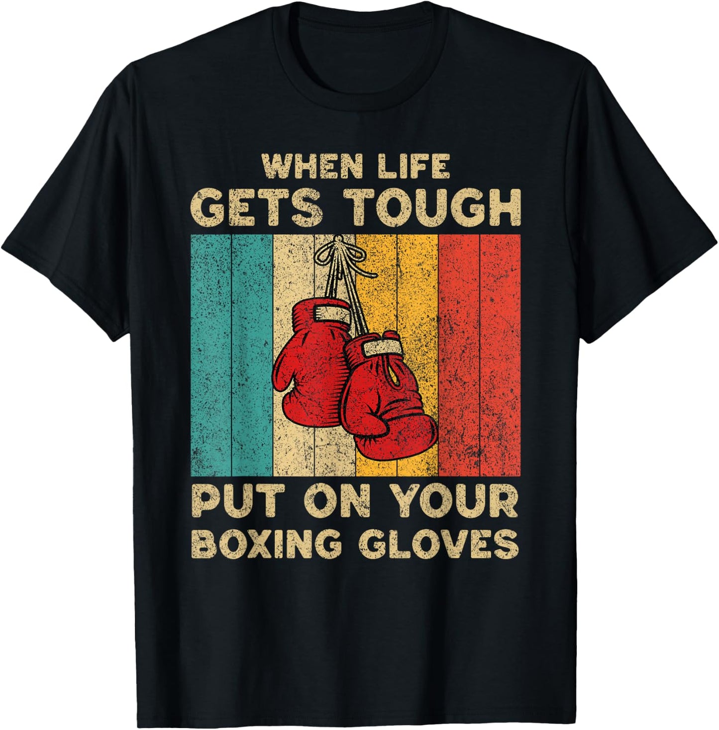 She Will Punch You In The Face Vintage Boxing Boxer T-Shirt - T-Shirt | Black