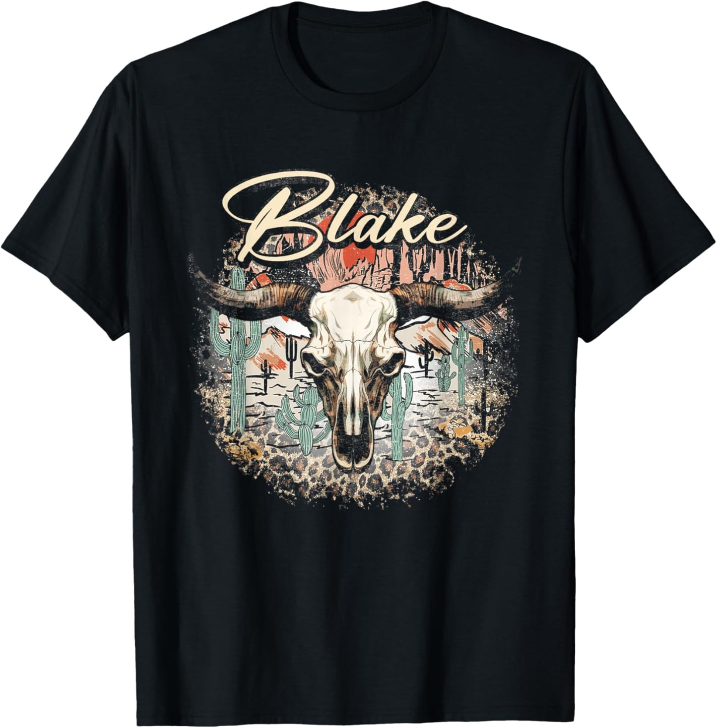 Vintage Art First Name Blake Personalized Costume Proud Name T-Shirt - T-Shirt | Black