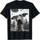Dog Mom Dad - Funny Alien Selfie Catahoula Leopard UFO T-Shirt - T-Shirt | Black