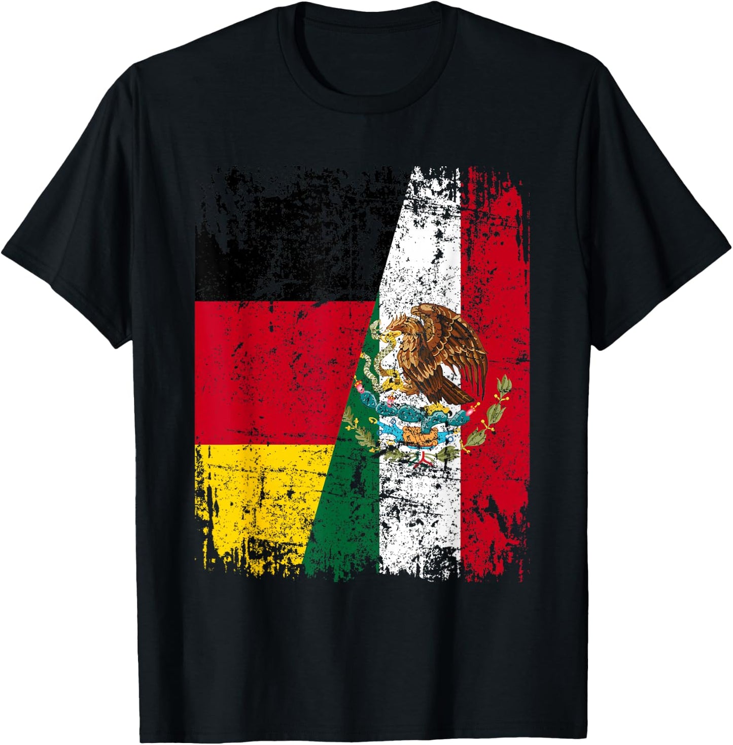 MEXIKO DEUTSCHLAND Flagge | Damen Herren Kinder | MEXIKO T-Shirt - T-Shirt | Black