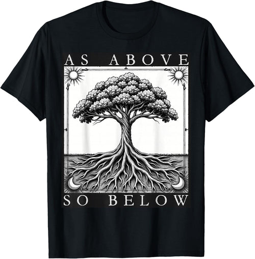 Wie oben, so unten, Baum des Lebens, Sonne, Mond, mystisches Gothic-Tarot