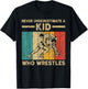 Never Underestimate A Kid Who Wrestles Vintage Wrestling T-Shirt - T-Shirt | Black