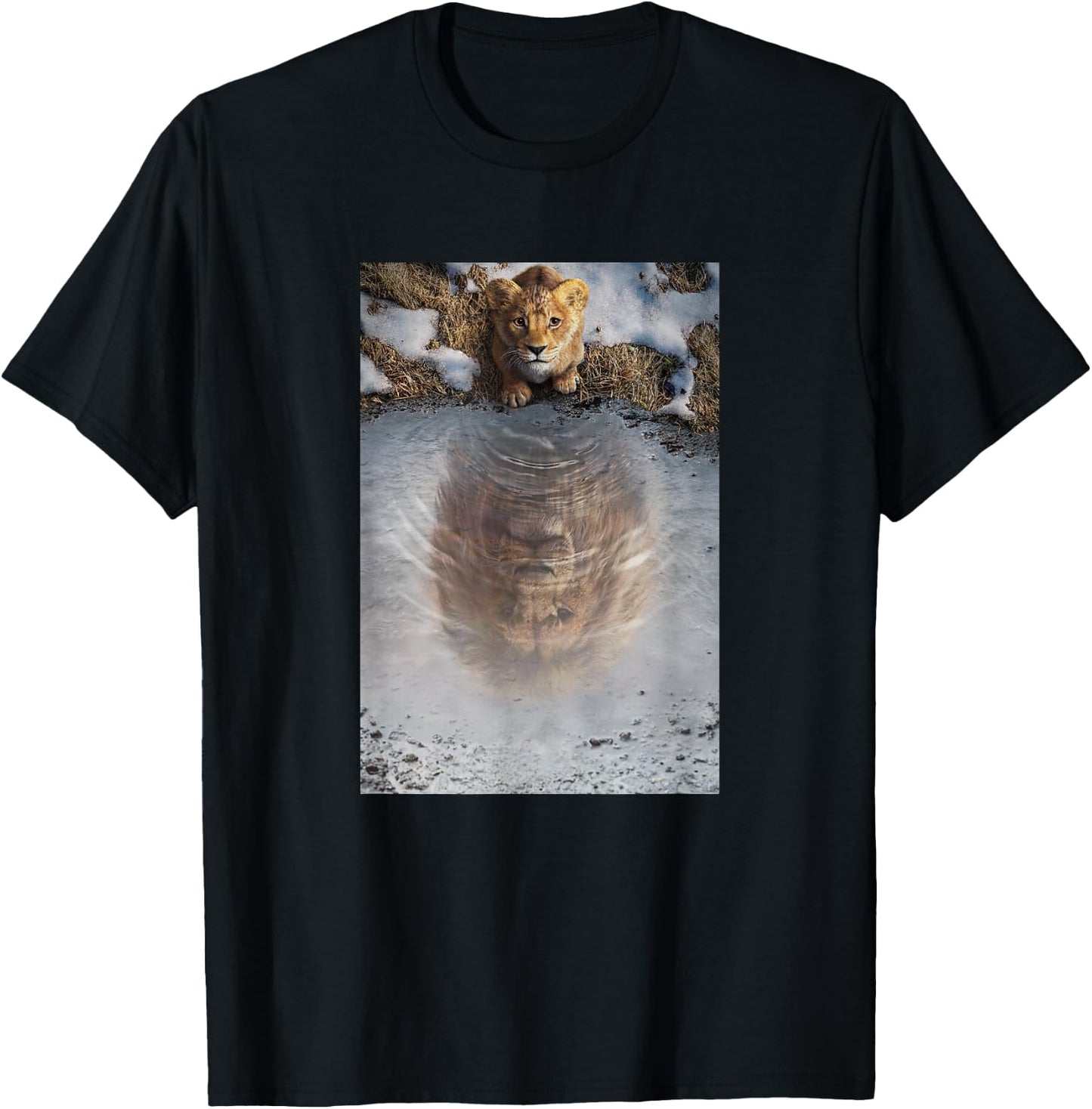 Disney Mufasa: The Lion King A Royal Reflection T-Shirt - T-Shirt | Black