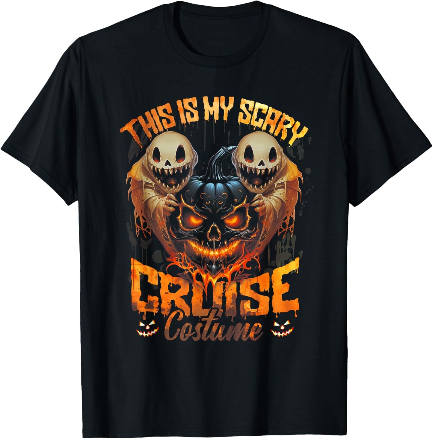 This Is My Scary Cruise Costume Devil Ghost Horror Halloween T-Shirt - T-Shirt | Black