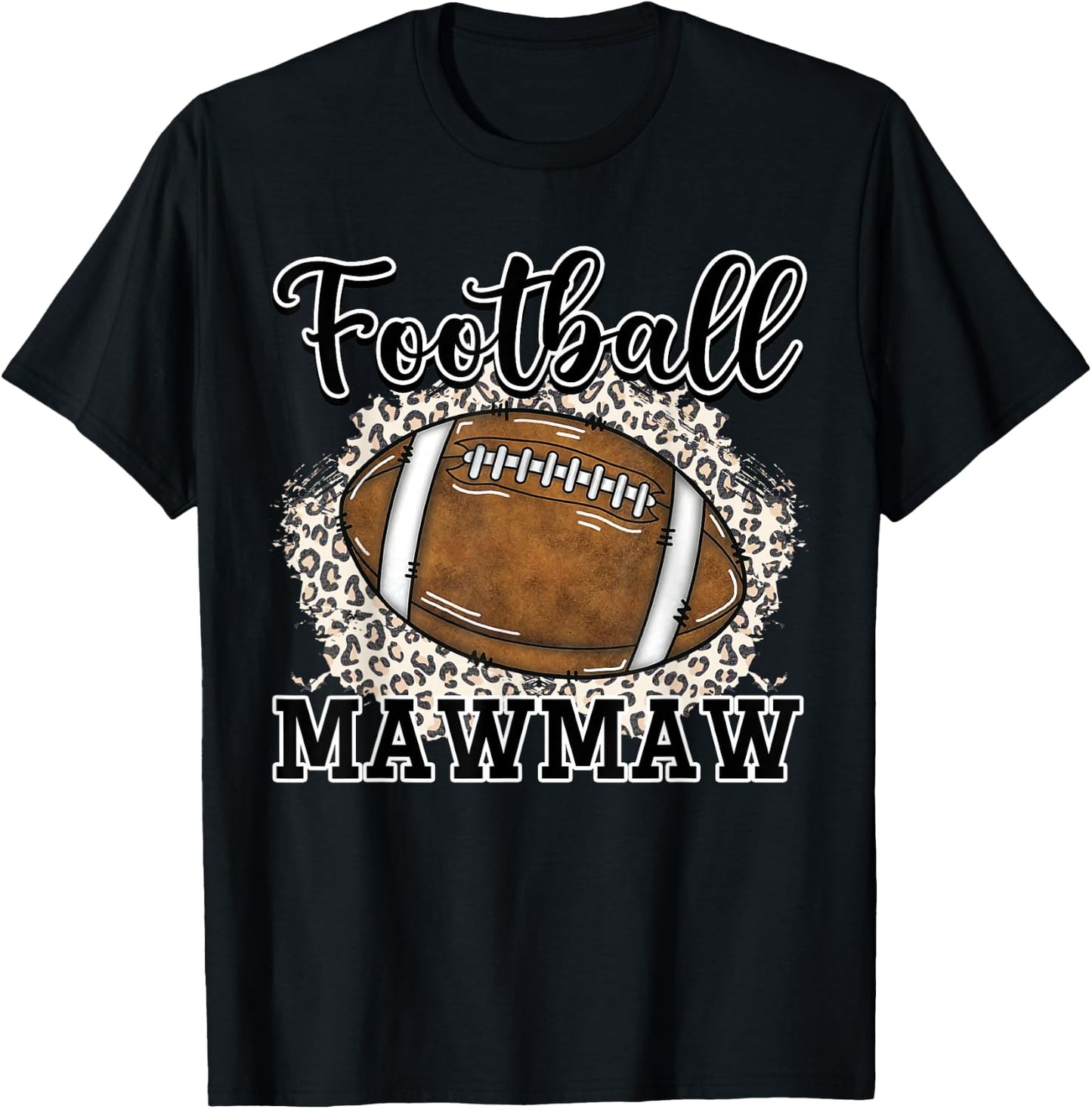 Football Mawmaw Leopard T-Shirt - T-Shirt | Black