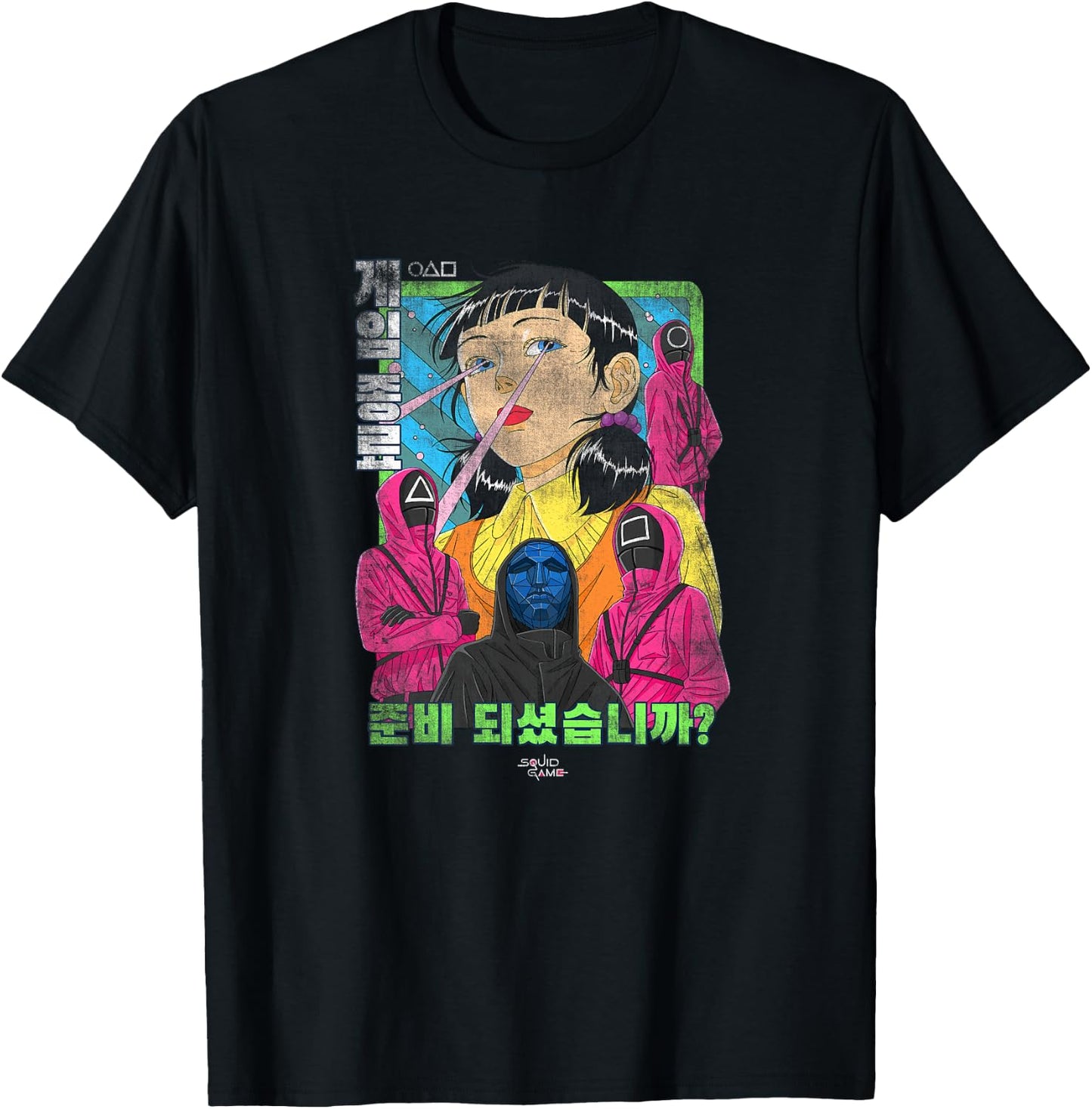 Squid Game Evil Group Anime Haut de Gamme T-Shirt - T-Shirt | Black