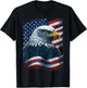 Bald Eagle Proud Patriotic American US Flag 4th Of July T-Shirt - T-Shirt | Black