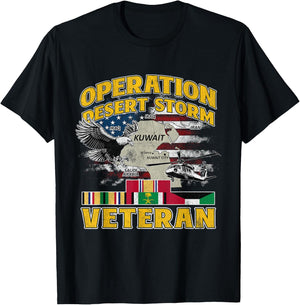 ODS Veteran Operation Desert Storm Ribbon Vintage Iraq T-Shirt - T-Shirt | Black