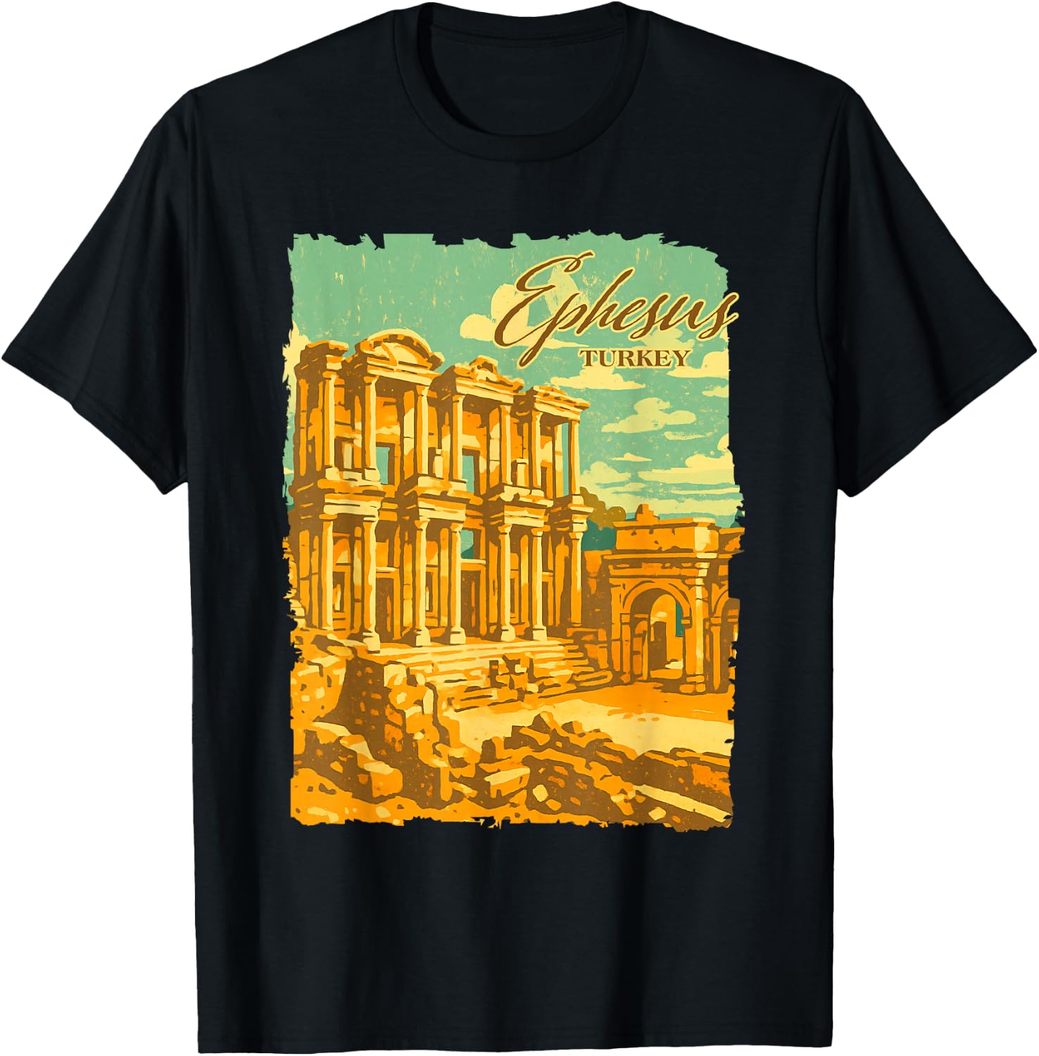 Ephesus Turkey Traveling Trip Meet Me In Ephesus Souvenir T-Shirt - T-Shirt | Black