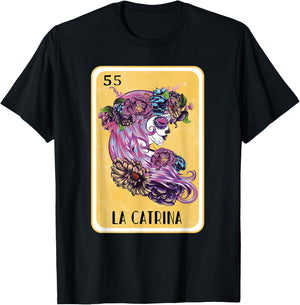 Funny Spanish-Mexican Bingo Gifts for Catrina - La Catrina T-Shirt - T-Shirt | Black