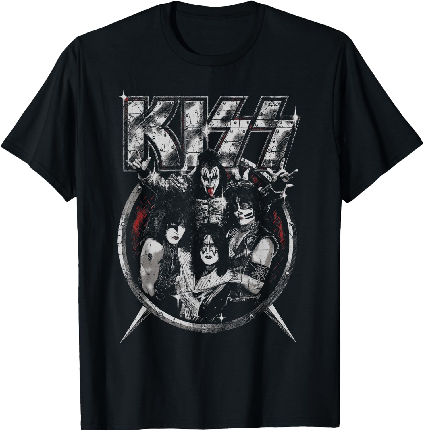 KISS - Heavy Metal Portrait T-Shirt - T-Shirt | Black