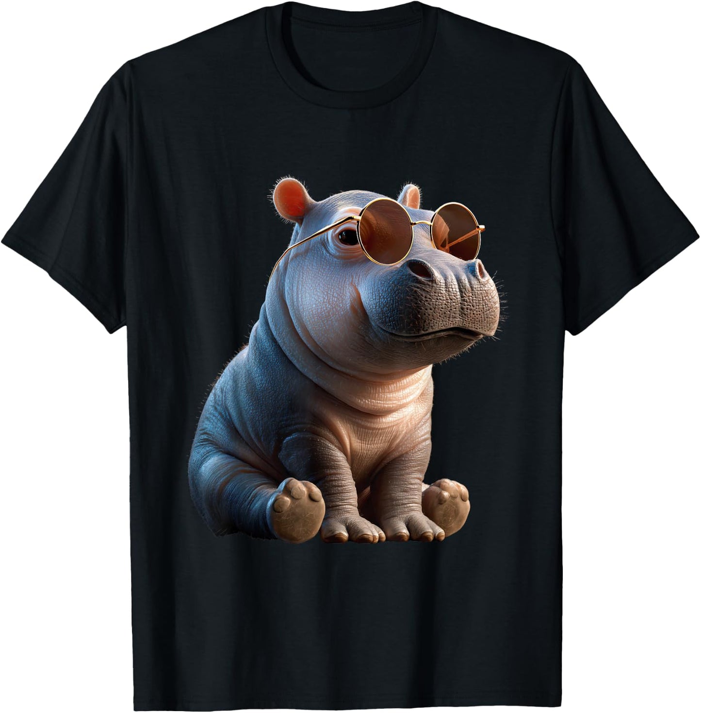 Hippo Hippo Hippopotamus Sweet Hippos T-Shirt - T-Shirt | Black