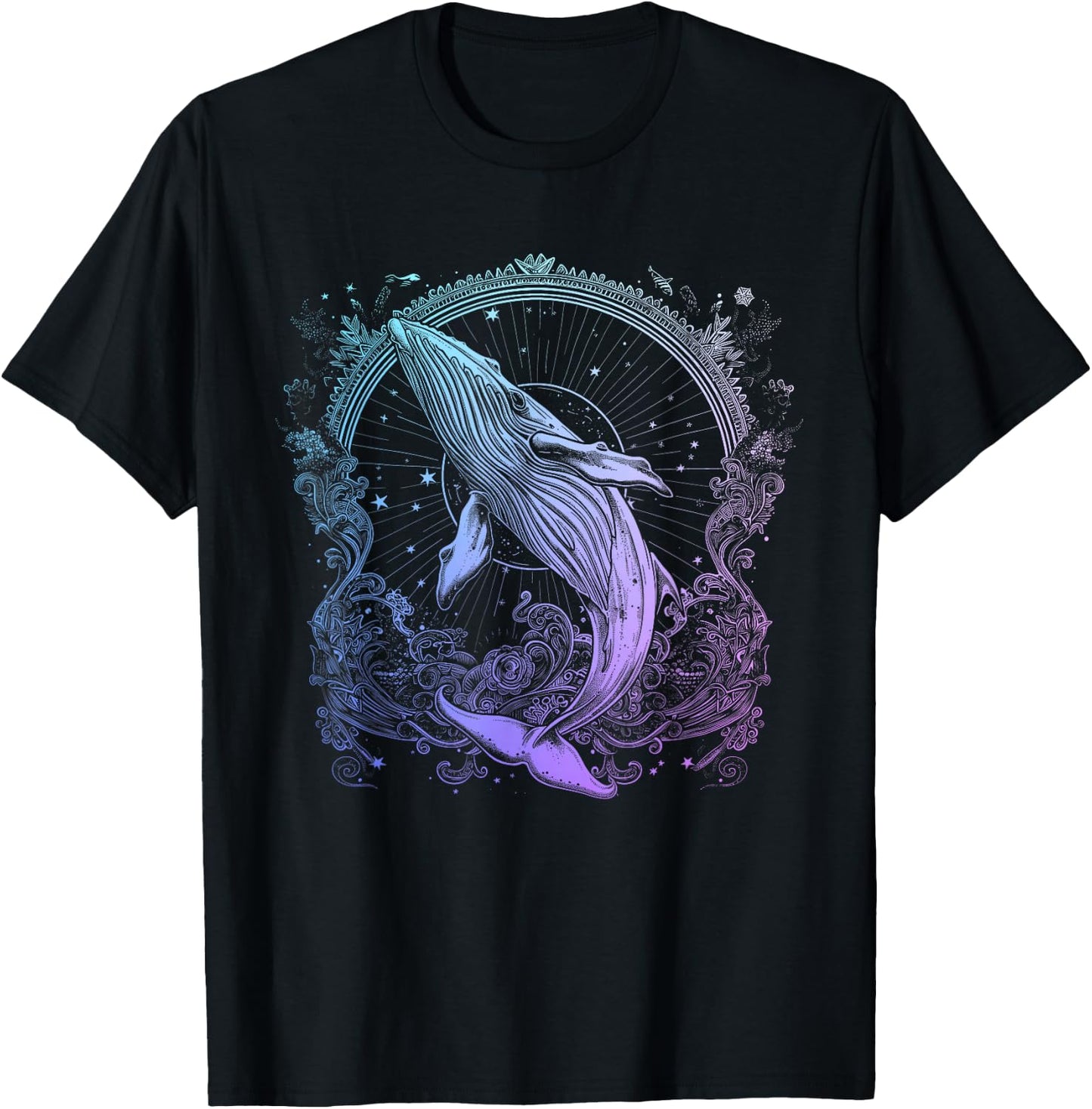 Blue Whale Humpback Whale Lover T-Shirt - T-Shirt | Black