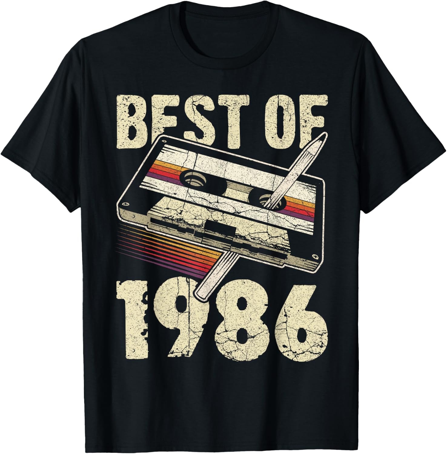 Best of 1986, Audio Kassette, 40. Geburtstag, 40 Jahre alt T-Shirt - T-Shirt | Black