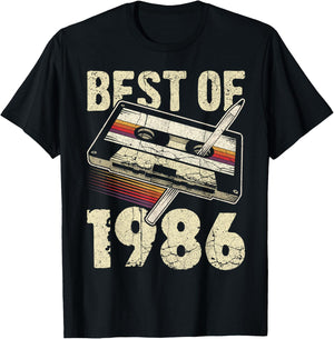 Best of 1986, Audio Kassette, 40. Geburtstag, 40 Jahre alt T-Shirt - T-Shirt | Black